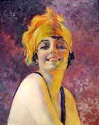 Oscar Pereira da Silva Young Woman with a Turban painting